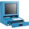Global Industrial LCD Counter Top Security Computer Cabinet, Blue, 24-1/2W x 22-1/2D x 29-1/2H 239114BL - alternate 2